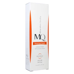 کرم ضد آفتاب SPF50 فاقد چربی بی رنگ ام کیو 55 میلی لیتر